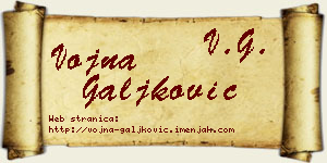 Vojna Galjković vizit kartica